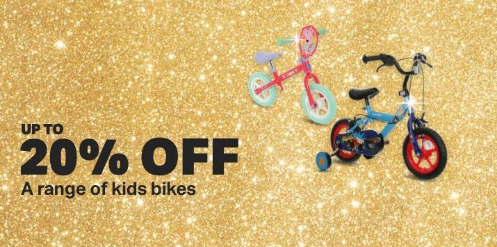 Up to 20% off a range of kids bikes