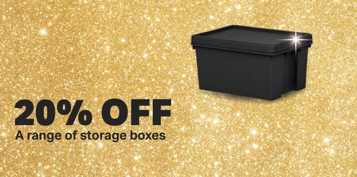 20% off a range of storage boxes