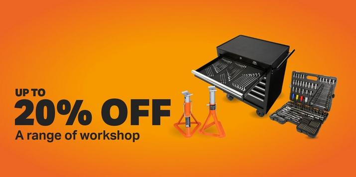 Up to 20% off a range of workshop