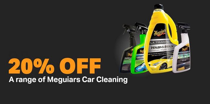 20% off a range of Meguiars Car Cleaning