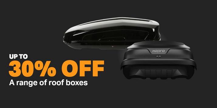 Up to 30% off a range of roof boxes