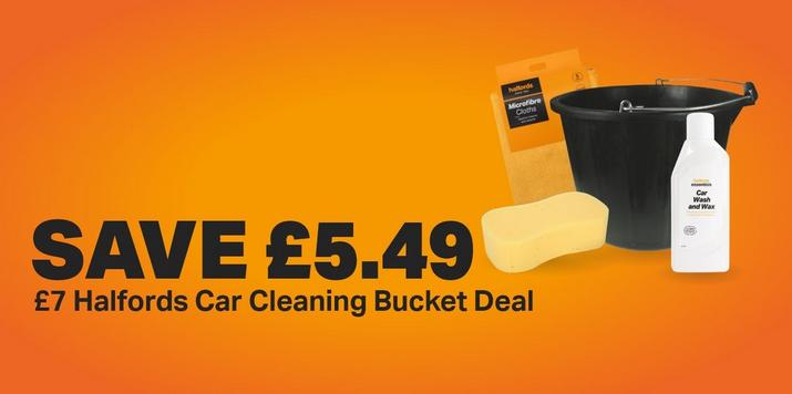 Save £5.49 £7 Halfords Car Cleaning Bucket Deal