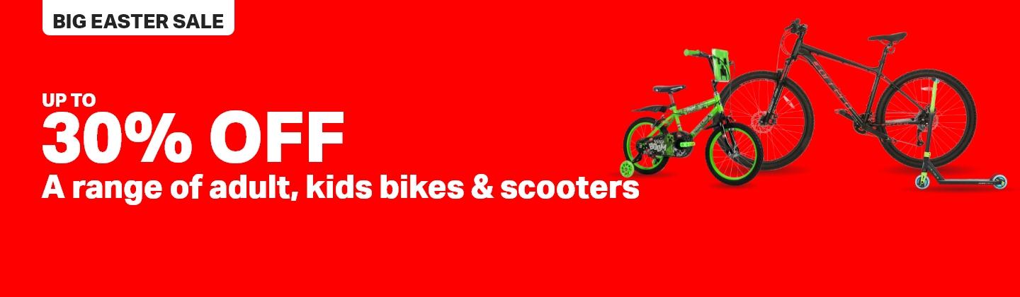 BIG EASTER SALE Up to 30% off a range of bikes & scooters