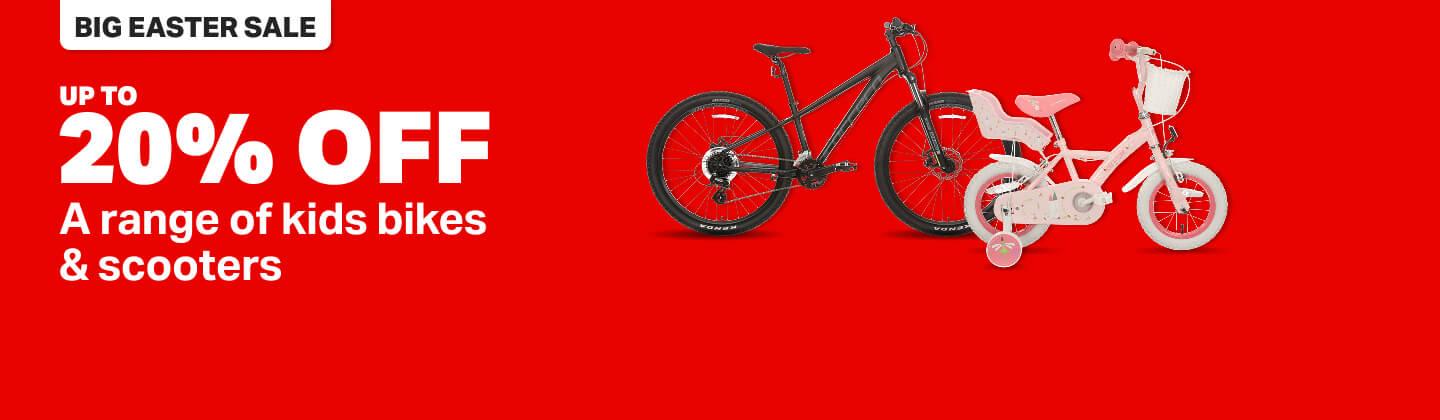 Up to 20% off a range of kids bikes & scooters SKU 