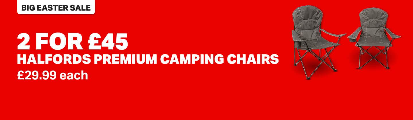 2 for £45 Halfords Premium Camping Chairs