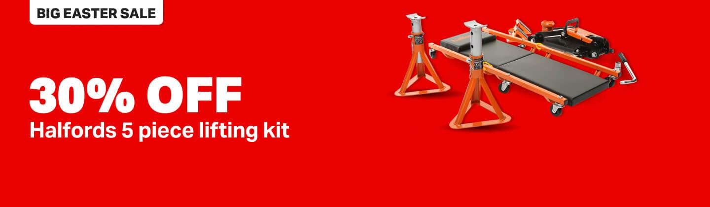 30% off Halfords 5pc lifting kit