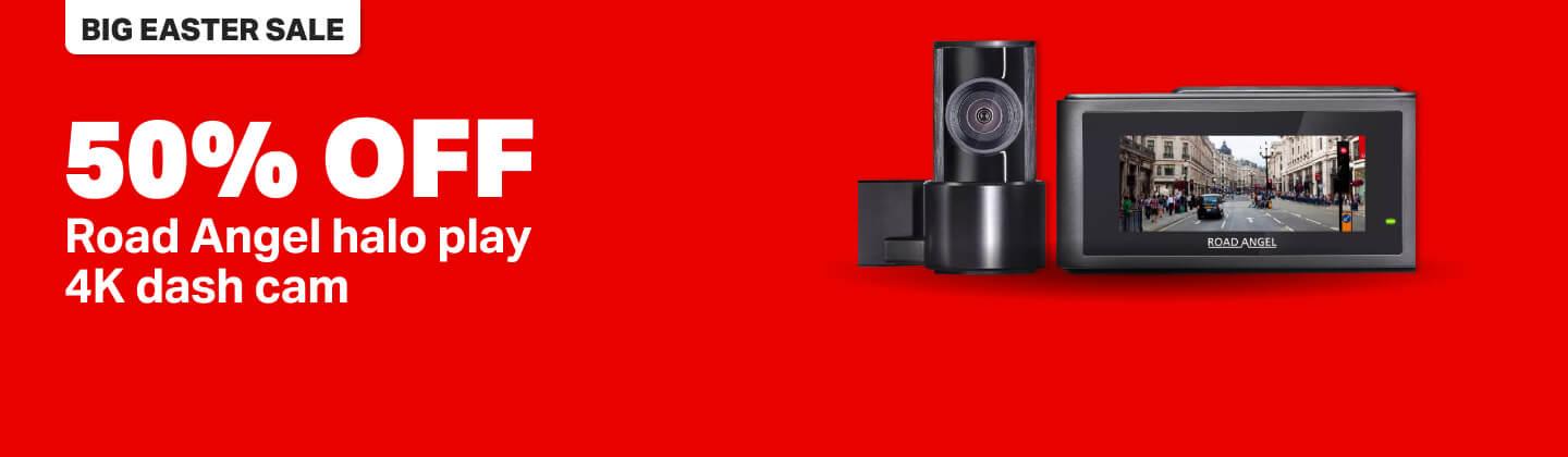50% off Road Angel halo play 4k dash cam