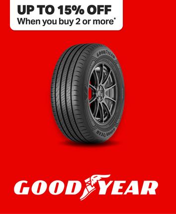 Up to 15% Off two or more Goodyear Use code NEWTYRES