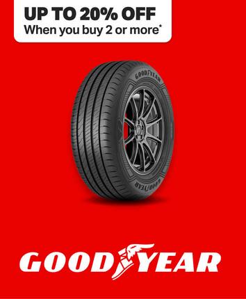 Up to 20% Off two or more Goodyear Use code NEWTYRES