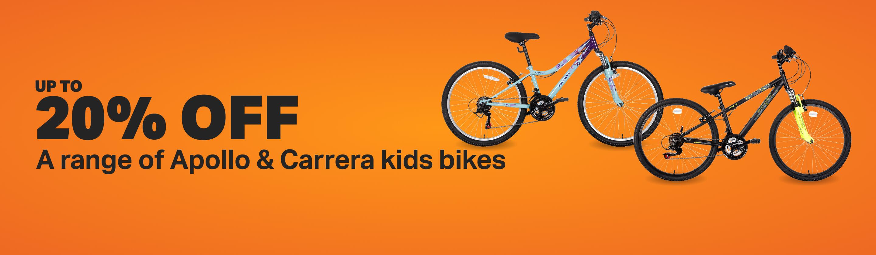 Up to 20% off a range of Apollo & Carrera kids bikes