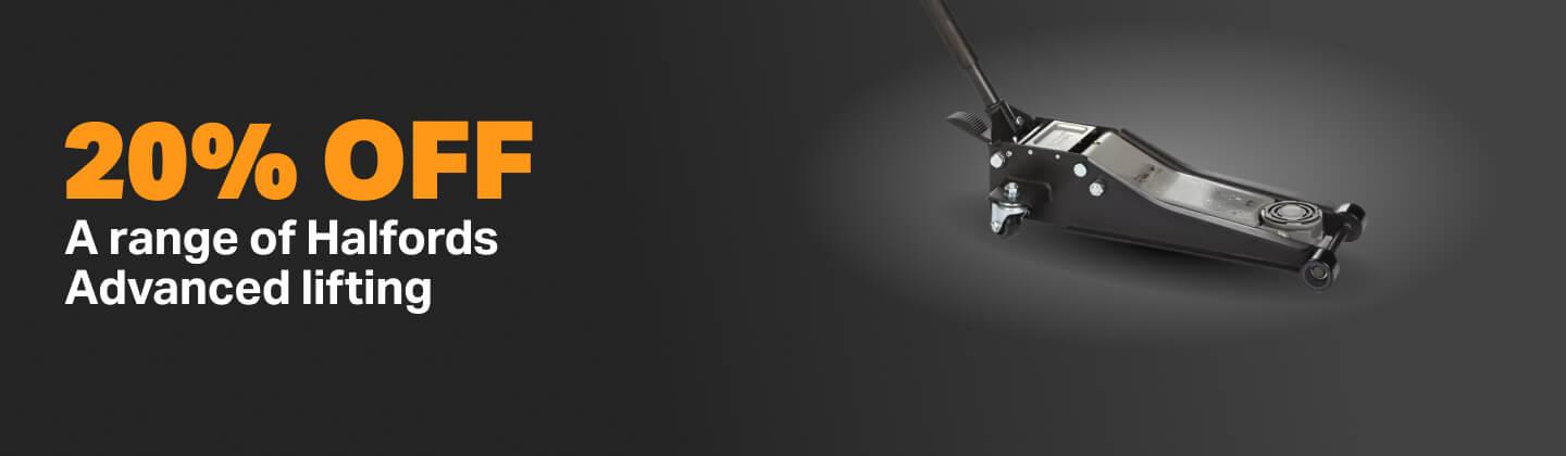 20% off a range of Halfords Advanced lifting