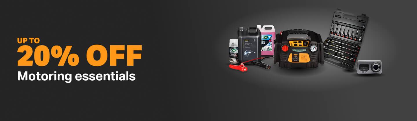 Up to 20% off Motoring essentials