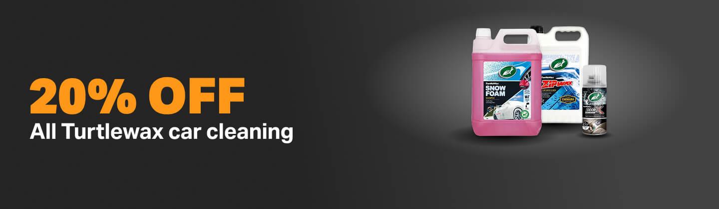 20% off all Turtlewax car cleaning