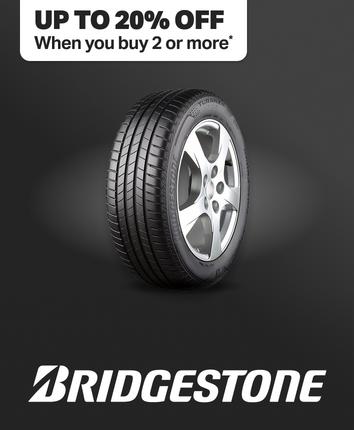 Up to 15% Off two or more Bridgestone tyres Use code 'NEWTYRES'
