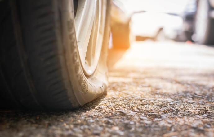 Punctured tyre