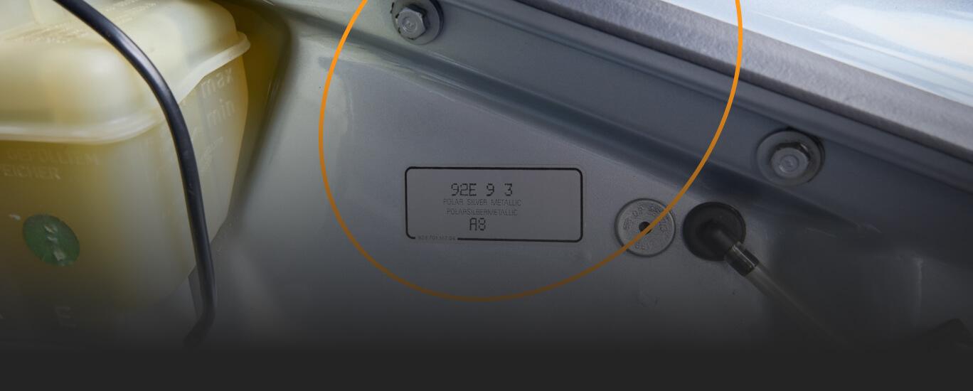 How to find your paint code