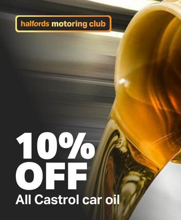 10% off all Castrol car oil 