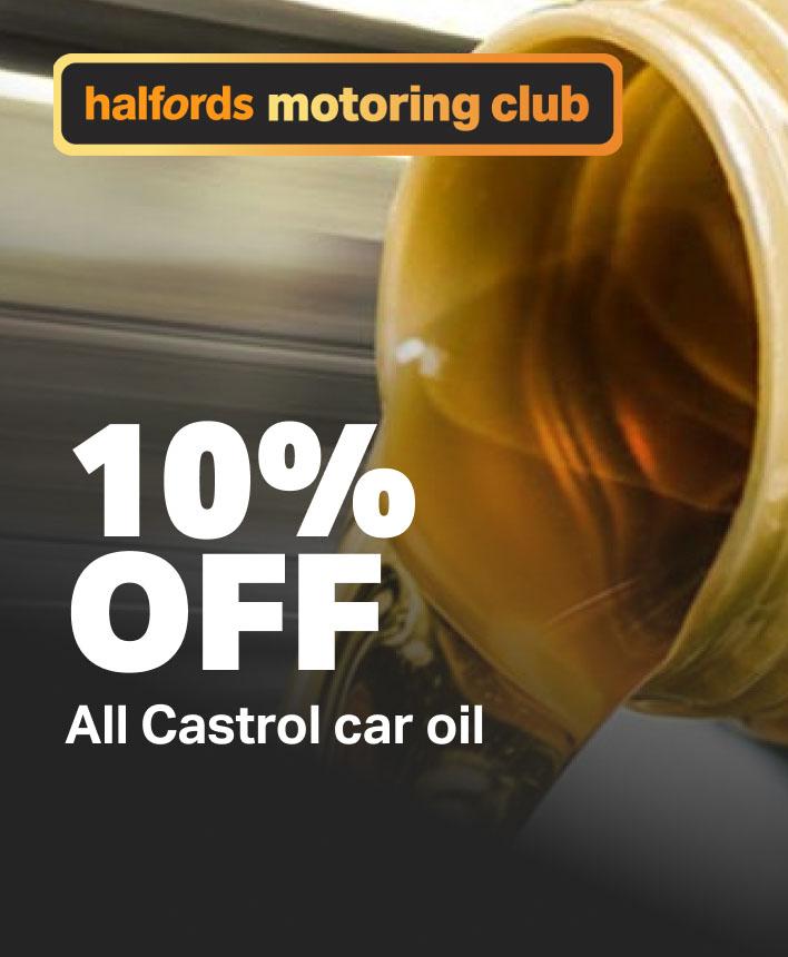 10% off all Castrol car oil 