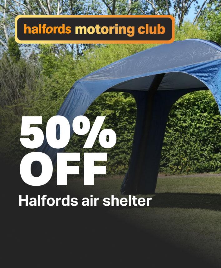 50% off Halfords air shelter 