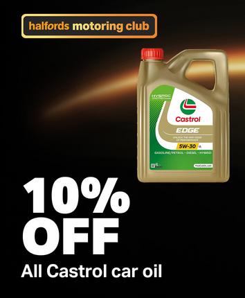 10% off all Castrol car oil 