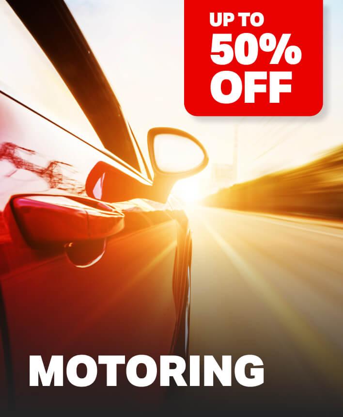 Up to 50% off Motoring 