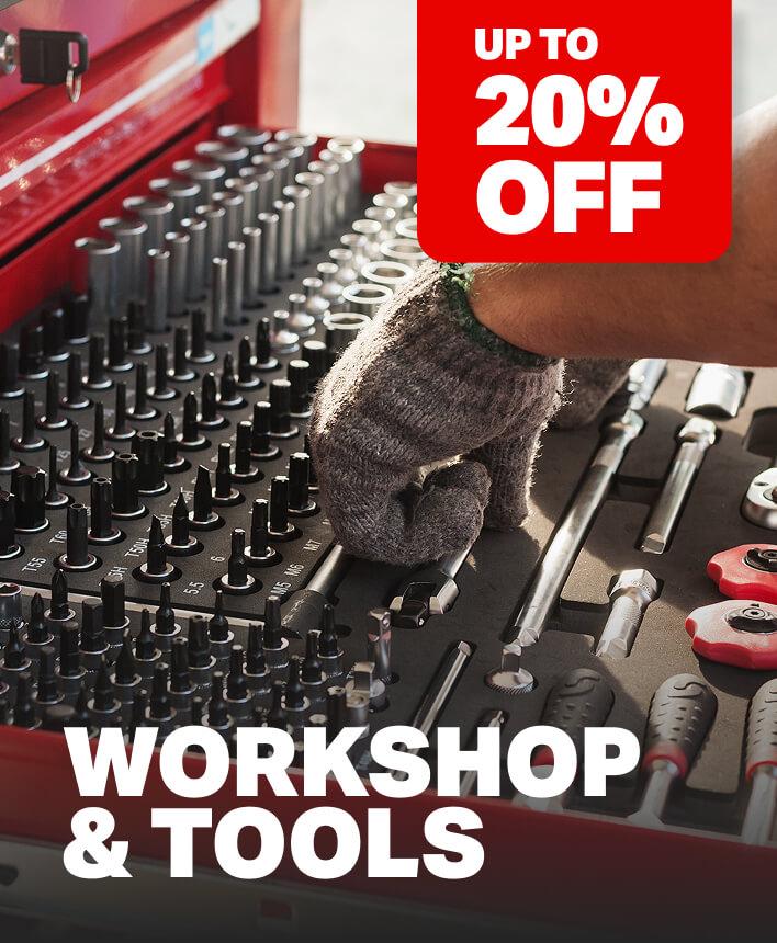 Up to 50% off Workshop and Tools