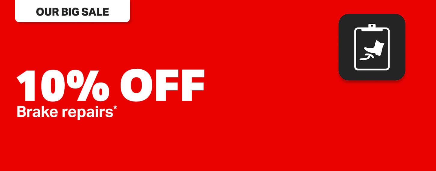 10% off brake repairs *
