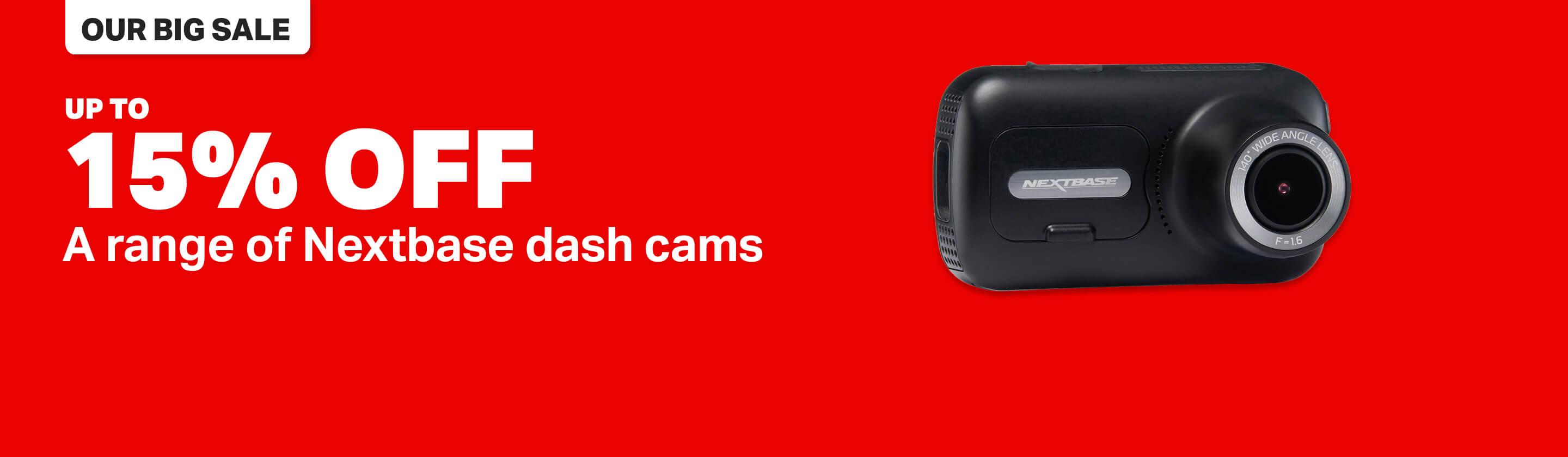 Up to 15% off a range of Nextbase dashcams