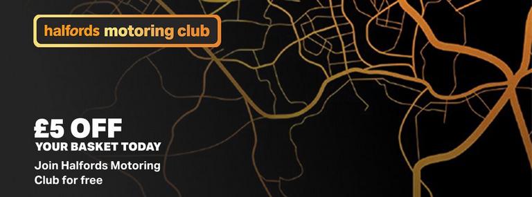 Halfords Motoring Club, £5 off your basket today