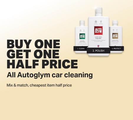 Buy one get one half price on all Autoglym car cleaning