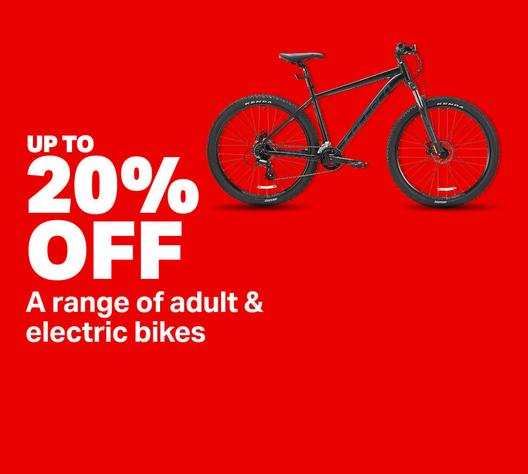 Up to 20% off a range of adult & electric bikes