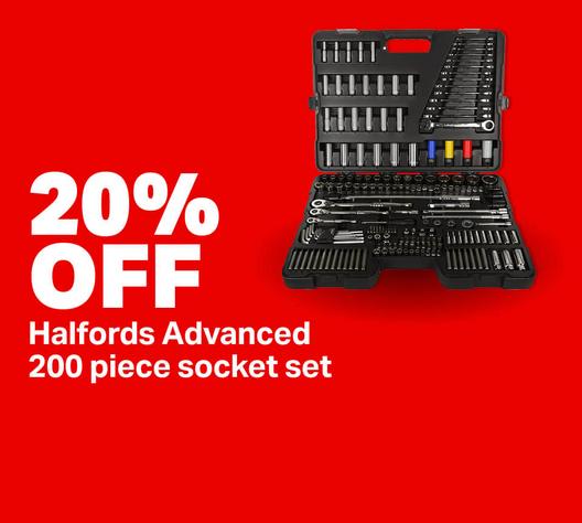 20% off Halfords Advanced 200pc socket set