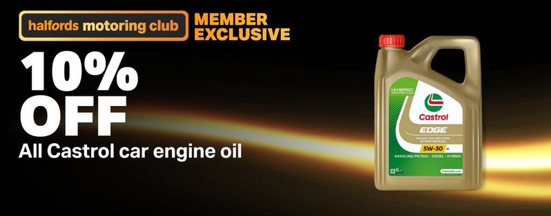 HMC Exclusive 10% off all Castrol car engine oil