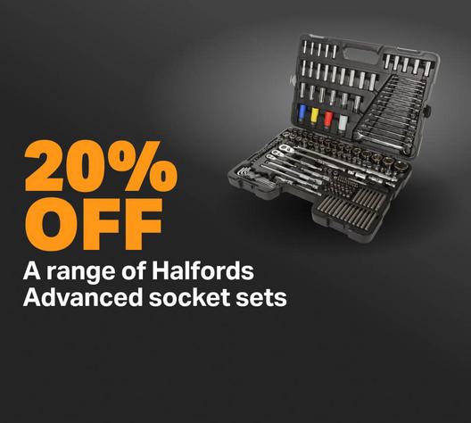 20% off Halfords Advanced socket sets