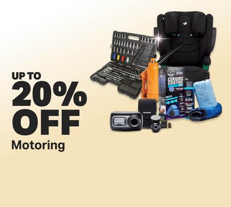 Up to 20% off Motoring essentials