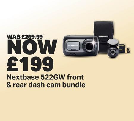 Nextbase 522GW front & rear dash cam bundle