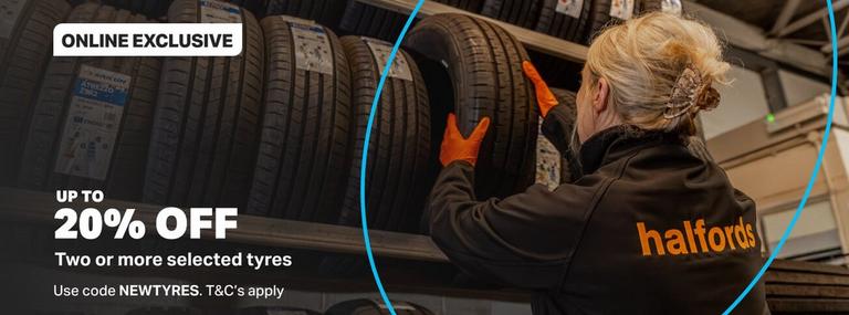 Up to 20% off two or more selected tyres