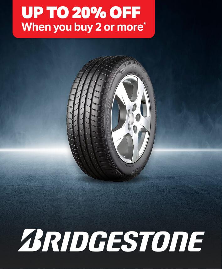 Up to 20% Off two or more Bridgestone tyres