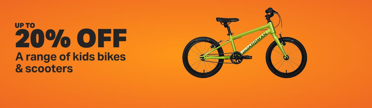 Up to 20% off a range of kids bikes & scooters