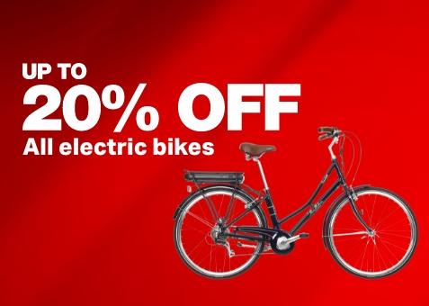 Up to 20% off a range of electric bikes