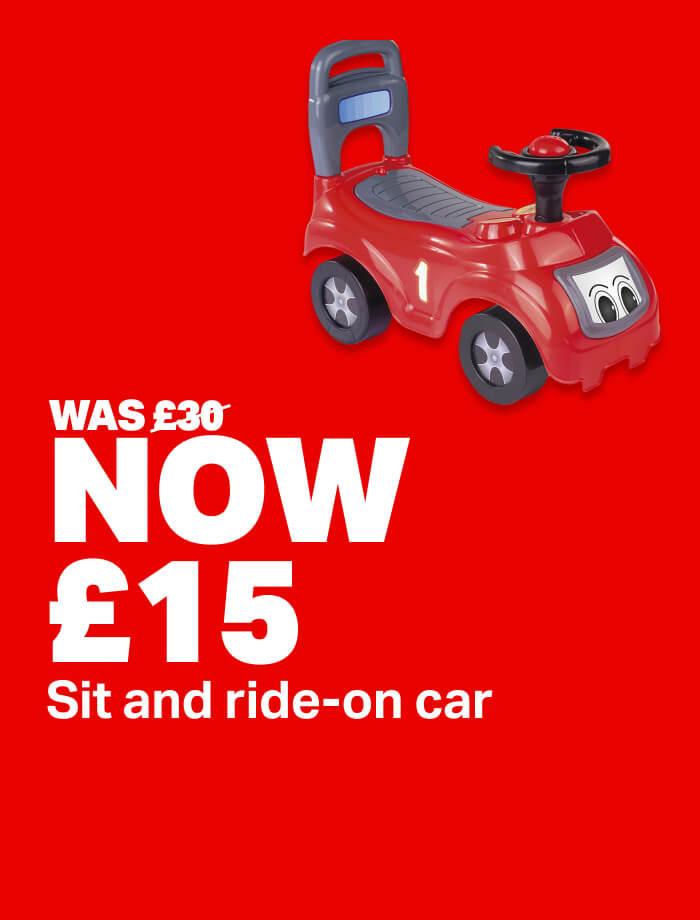 Sit and ride on car Now £15