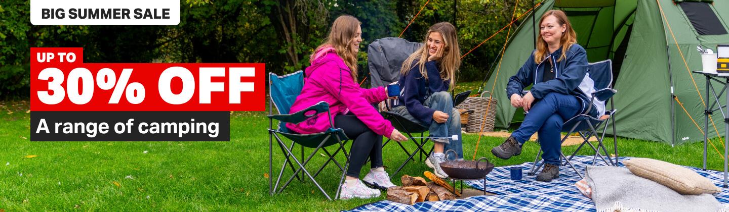 Up to 30% off a range of camping