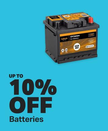 Up to 10% off batteries