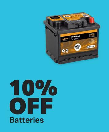 Up to 10% off batteries
