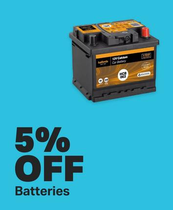 Up to 10% off batteries