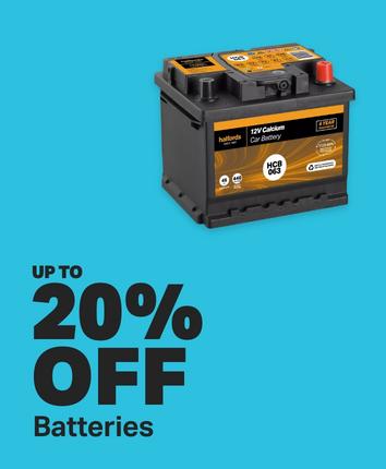 Up to 20% off batteries