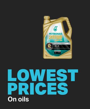 Lowest prices on oils