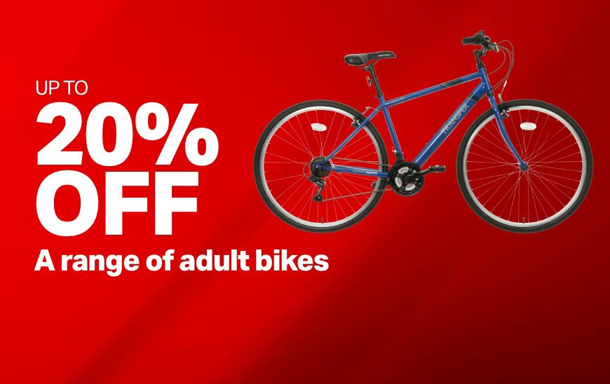 Up to 20% off selected Adult Bikes