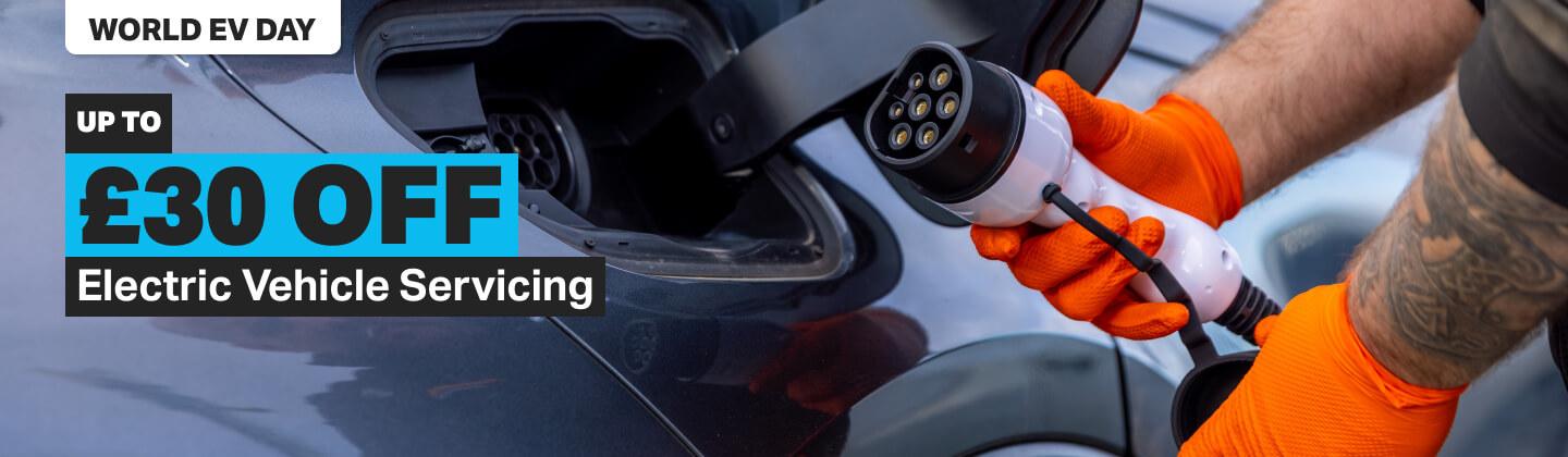 Up to £30 off EV Servicing
