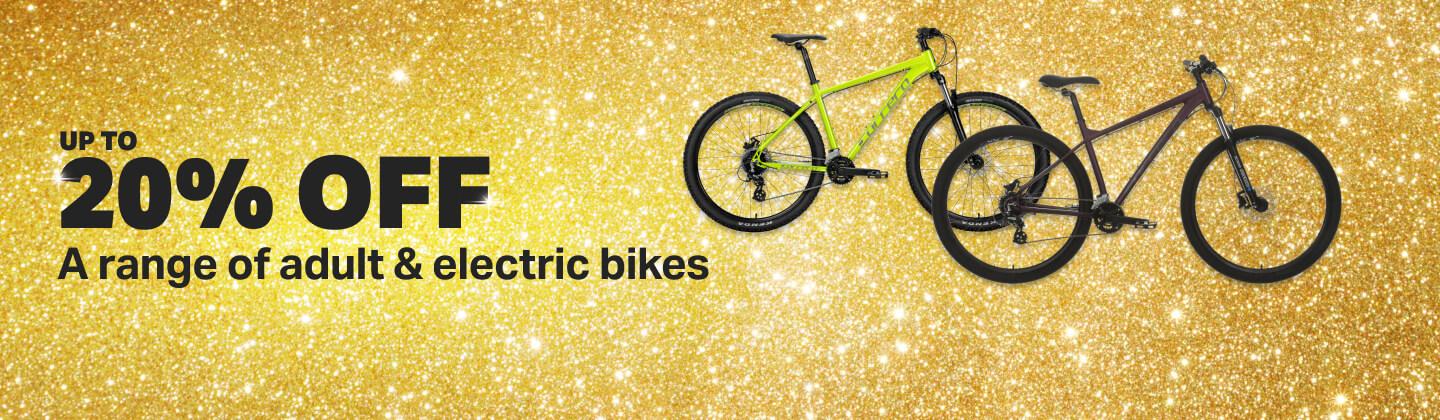 Up to 20% off a range of adult bikes 